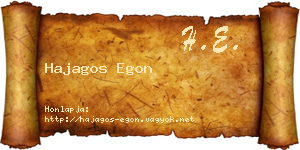 Hajagos Egon névjegykártya